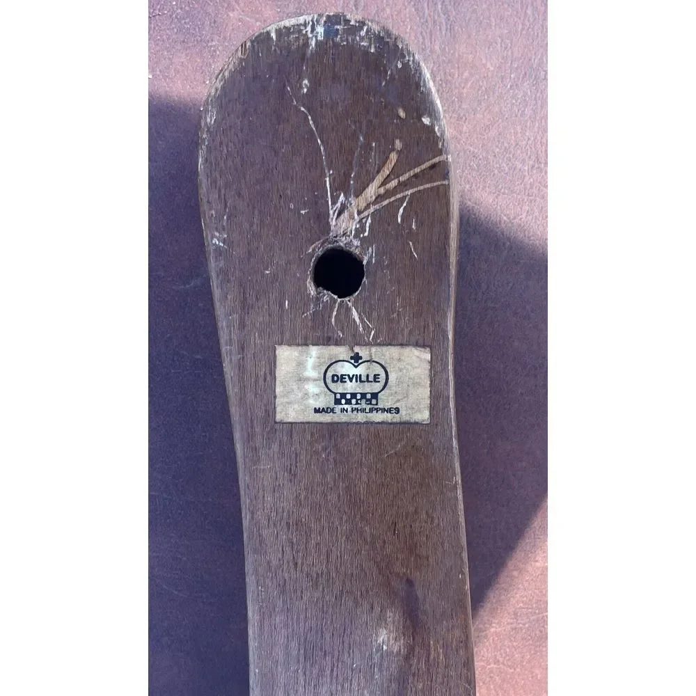 Vintage DeVille XL Hand Carved Wood Tiki Fork Spoon Knife Wall‎ Decor